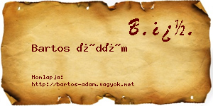 Bartos Ádám névjegykártya